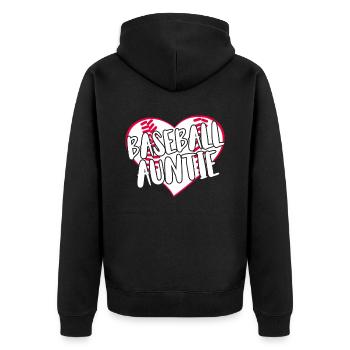Baseball for Baseball Players - Unisex Premium Organic Zip Hoodie - black - Back - Nico (187cm)