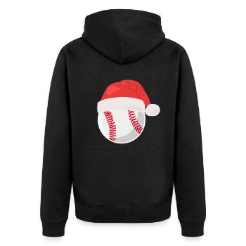 Baseball for Baseball Players - Unisex Premium Organic Zip Hoodie - black - Back - Nico (187cm)