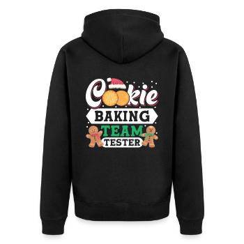 Cookie Christmas Baking Team Tester For Baker - Unisex Premium Bio Zip Hoodie - Schwarz - Hinten - Nico (187cm)