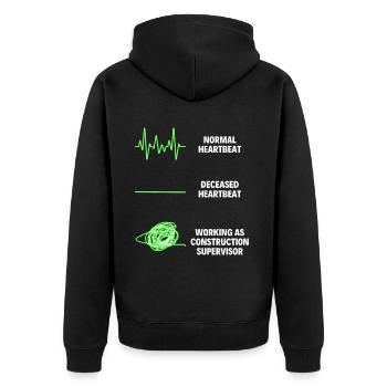 Superviseurs de la construction - Veste à capuche bio Premium Unisexe - noir - Dos - Nico (187cm)