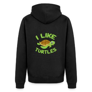 Tortue Tortue Sea Créatures marines Cadeau - Veste à capuche bio Premium Unisexe - noir - Dos - Nico (187cm)