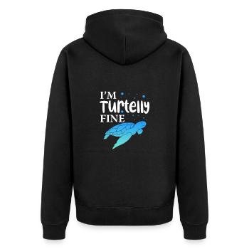 Tortue Tortue Sea Créatures marines Cadeau - Veste à capuche bio Premium Unisexe - noir - Dos - Nico (187cm)
