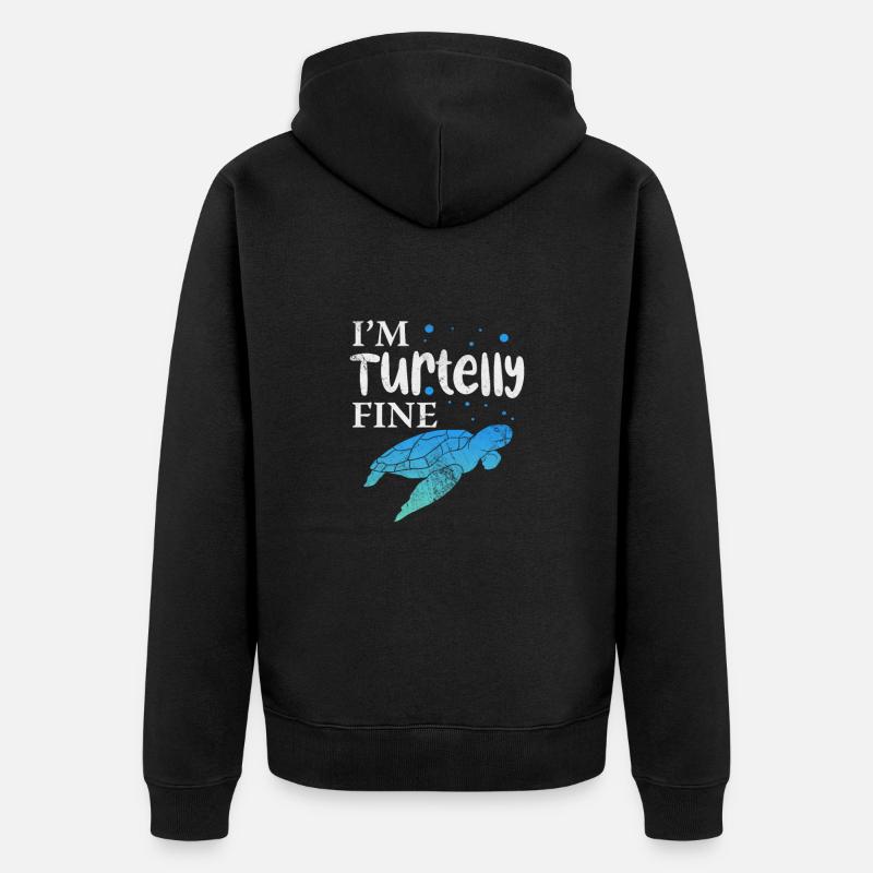 Tortue - Veste à capuche bio Premium Unisexe - noir