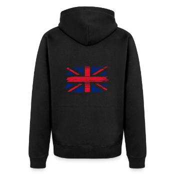 Londres Royaume-Uni Royaume-Uni Angleterre Cadeau - Veste à capuche bio Premium Unisexe - noir - Dos - Nico (187cm)