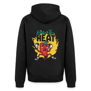 Bring The Heat Chili Spicy Food Lover Chipotle - Unisex Premium Organic Zip Hoodie - black - Back - Nico (187cm)