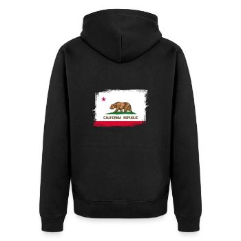 Californie - Veste à capuche bio Premium Unisexe - noir - Dos - Nico (187cm)