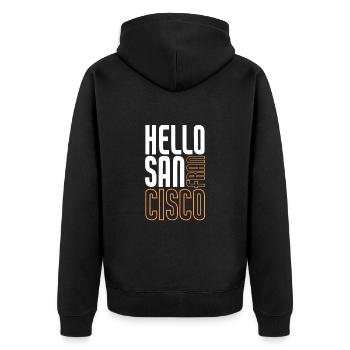 San Francisco - Veste à capuche bio Premium Unisexe - noir - Dos - Nico (187cm)