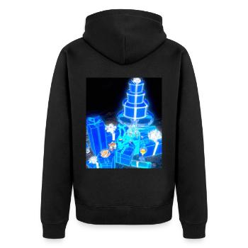Weihnachten Weihnachtsbaum Schematic Blaupause - Unisex Premium Bio Zip Hoodie - Schwarz - Hinten - Nico (187cm)