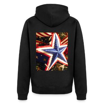 Poinsettia de Noël américain - Veste à capuche bio Premium Unisexe - noir - Dos - Nico (187cm)