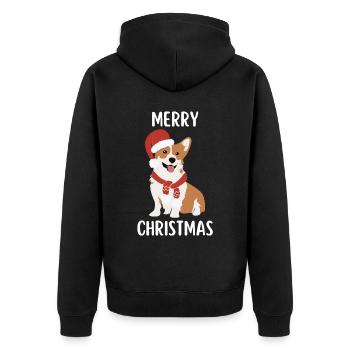 Joyeux Noël Drôle de Chemise de Noël - Veste à capuche bio Premium Unisexe - noir - Dos - Nico (187cm)