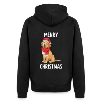 Joyeux Noël Drôle de Chemise de Noël - Veste à capuche bio Premium Unisexe - noir - Dos - Nico (187cm)