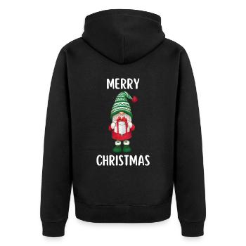 Joyeux Noël Drôle de Chemise de Noël - Veste à capuche bio Premium Unisexe - noir - Dos - Nico (187cm)
