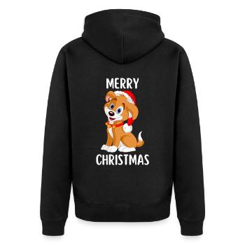 Joyeux Noël Drôle de Chemise de Noël - Veste à capuche bio Premium Unisexe - noir - Dos - Nico (187cm)
