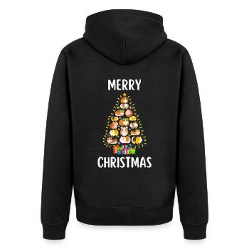 Joyeux Noël Drôle de Chemise de Noël - Veste à capuche bio Premium Unisexe - noir - Dos - Nico (187cm)