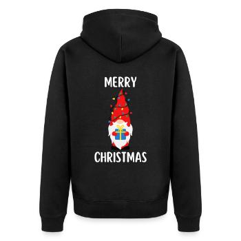 Joyeux Noël Drôle de Chemise de Noël - Veste à capuche bio Premium Unisexe - noir - Dos - Nico (187cm)