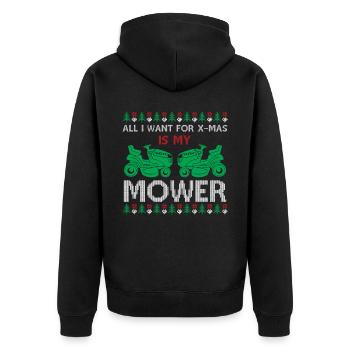 Tonte de Noël moche - Tout ce que je veux pour Noël est mon - Veste à capuche bio Premium Unisexe - noir - Dos - Nico (187cm)