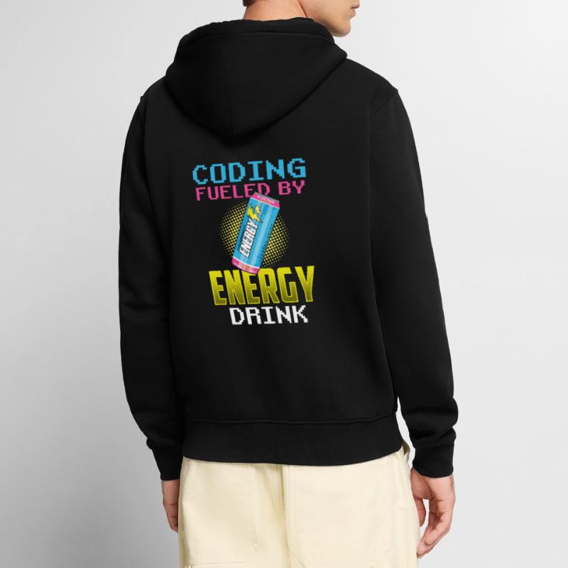 Programmation avec le code de codage Energydrinks Coder Veste à capuche bio Premium Unisexe