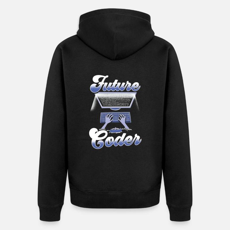 Zukünftiger Coder Code Programmierer Coding - Unisex Premium Bio Zip Hoodie - Schwarz