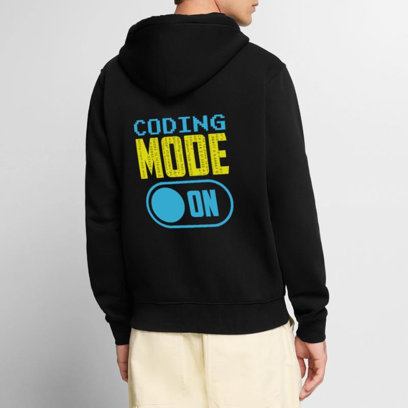 Programmiermodus Ein Coding Coder Programmierer Unisex Premium Bio Zip Hoodie