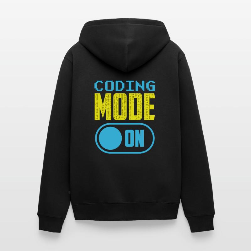 Programmiermodus Ein Coding Coder Programmierer Unisex Premium Bio Zip Hoodie