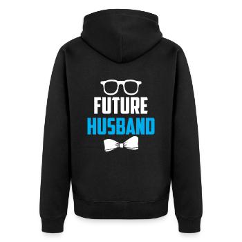 Future Husband Wedding Groom Party - Veste à capuche bio Premium Unisexe - noir - Dos - Nico (187cm)
