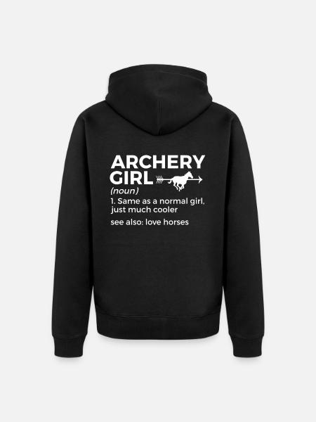 Archery Archer - Unisex Premium Organic Zip Hoodie - black