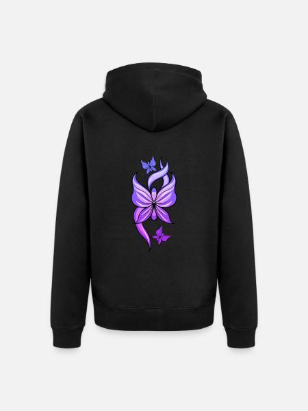 Fibromyalgie Rheuma Bunt - Unisex Premium Bio Zip Hoodie - Schwarz