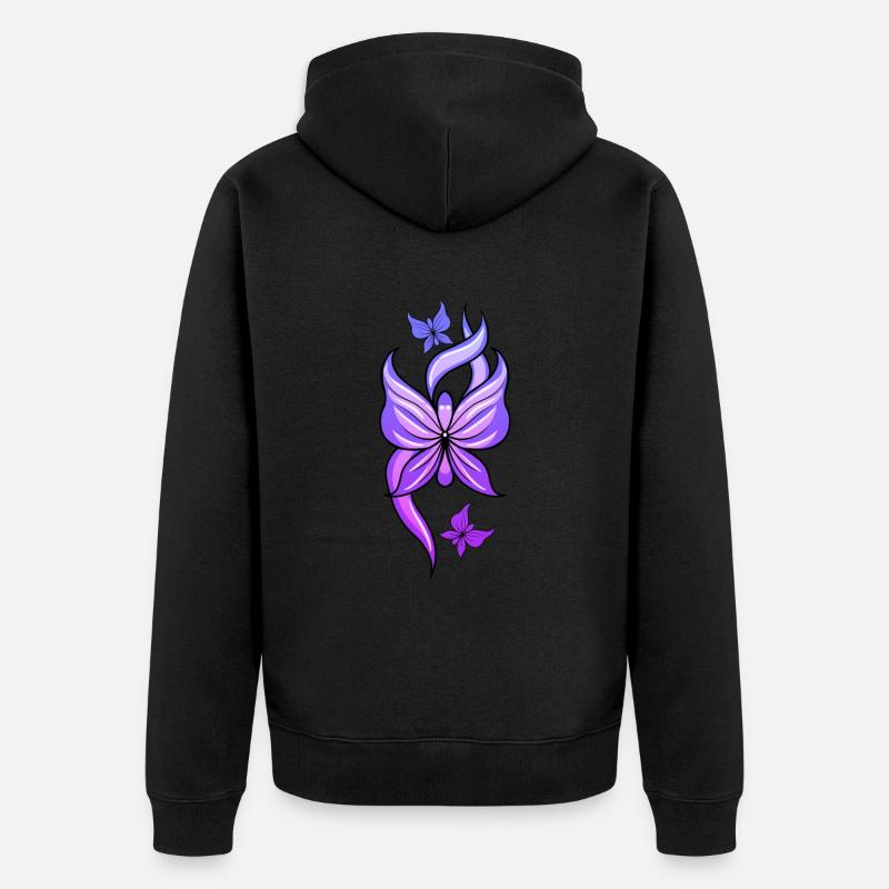 Fibromyalgie Rheuma Bunt - Unisex Premium Bio Zip Hoodie - Schwarz