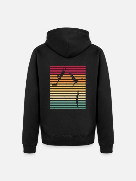 Diving Divers - Unisex Premium Organic Zip Hoodie - black