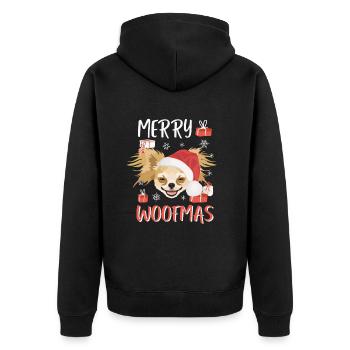 Chihuahua Joyeux Noël - Veste à capuche bio Premium Unisexe - noir - Dos - Nico (187cm)