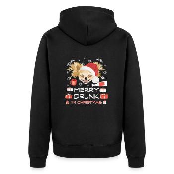 Marché de Noël de Chihuahua - Veste à capuche bio Premium Unisexe - noir - Dos - Nico (187cm)
