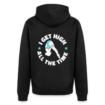 Diving Diver Funny - Unisex Premium Organic Zip Hoodie - black - Back - Nico (187cm)