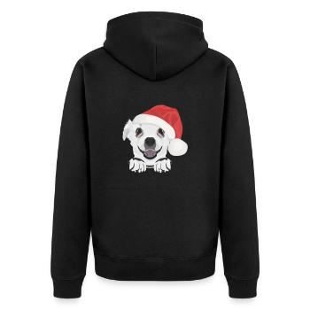 Chihuahua Joyeux Noël - Veste à capuche bio Premium Unisexe - noir - Dos - Nico (187cm)