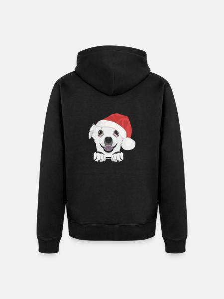 Chihuahua Merry Christmas - Unisex Premium Organic Zip Hoodie - black