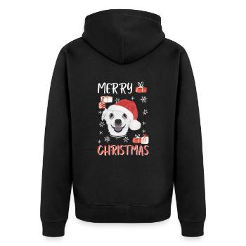Chihuahua Joyeux Noël - Veste à capuche bio Premium Unisexe - noir - Dos - Nico (187cm)