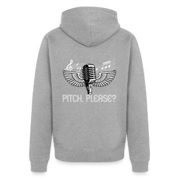 Pitch Please - Opera Singer - Unisex Premium Bio Zip Hoodie - Grau meliert - Hinten - Nico (187cm)