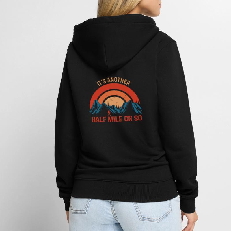 Eine weitere Meile oder so Berge Alpen Unisex Premium Bio Zip Hoodie