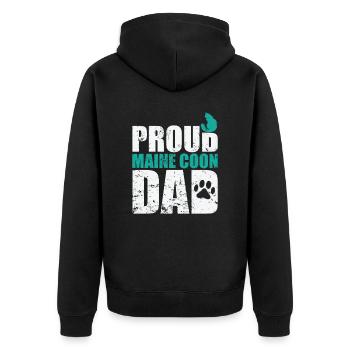Fier Maine Coon Papa Chat Chat Chat - Veste à capuche bio Premium Unisexe - noir - Dos - Nico (187cm)