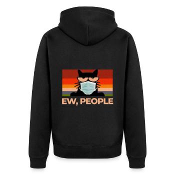 Ew People Chat Noir - Veste à capuche bio Premium Unisexe - noir - Dos - Nico (187cm)