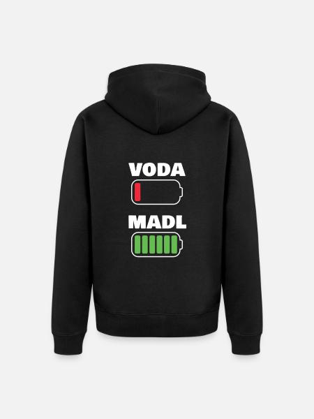 Voda Madl - Unisex Premium Organic Zip Hoodie - black