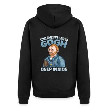 L’art de Van Gogh - Veste à capuche bio Premium Unisexe - noir - Dos - Nico (187cm)