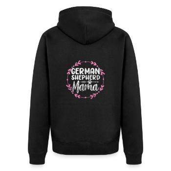 Berger allemand Mère Chien Chiens Cadeau - Veste à capuche bio Premium Unisexe - noir - Dos - Nico (187cm)