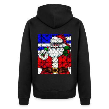 Fenêtres de l’église du Père Noël de Noël - Veste à capuche bio Premium Unisexe - noir - Dos - Nico (187cm)
