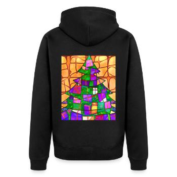 Arbres de Noël Fenêtres de l’église - Veste à capuche bio Premium Unisexe - noir - Dos - Nico (187cm)