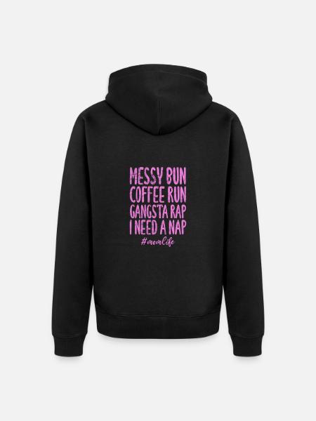 Hip Hop Mutter - Unisex Premium Bio Zip Hoodie - Schwarz