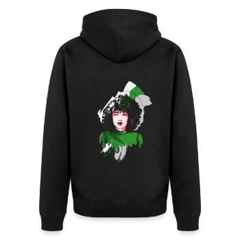 Afro Girl Demiromantic Black Story Melanin - Veste à capuche bio Premium Unisexe - noir - Dos - Nico (187cm)
