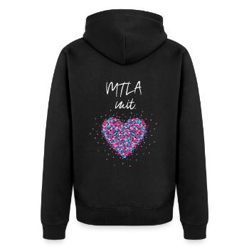 MTLA Labormedizin Chemielaborantin MTA Krankenhaus - Unisex Premium Bio Zip Hoodie - Schwarz - Hinten - Nico (187cm)