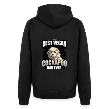Cockapoo Papa | Dog breed Dogs Dog Gift Idea - Veste à capuche bio Premium Unisexe - noir - Dos - Nico (187cm)