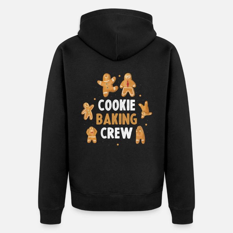 Cookie Baking Crew Keks Geschenk - Unisex Premium Bio Zip Hoodie - Schwarz