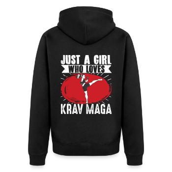 Krav Maga Apparel Israélien Self - Veste à capuche bio Premium Unisexe - noir - Dos - Nico (187cm)